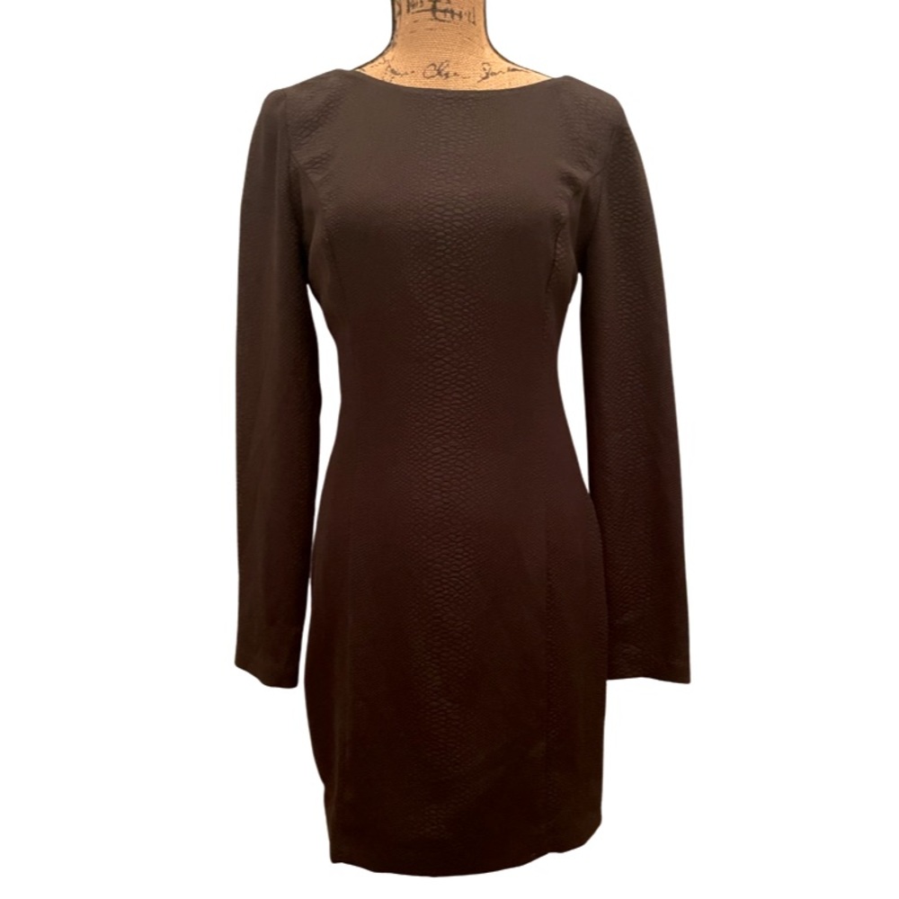 Guess Black Long Sleeve Dress Snake Skin Pattern size M